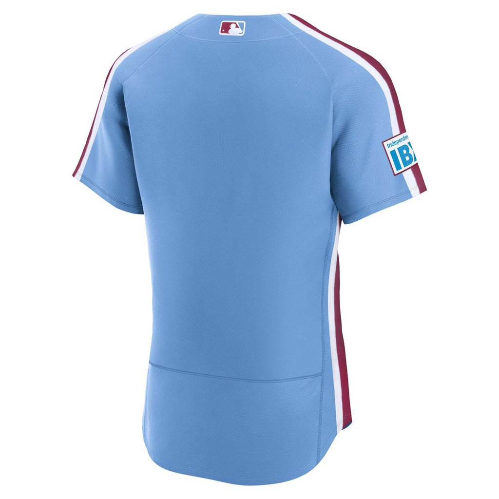 Philadelphia Phillies Nike White Home Sponsor Patch Authentic Jersey product image 9, provided for visual reference and