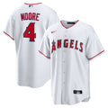 Los Angeles Angels Christian Moore Nike White Home Replica Jersey product image 1, provided for visual reference and product