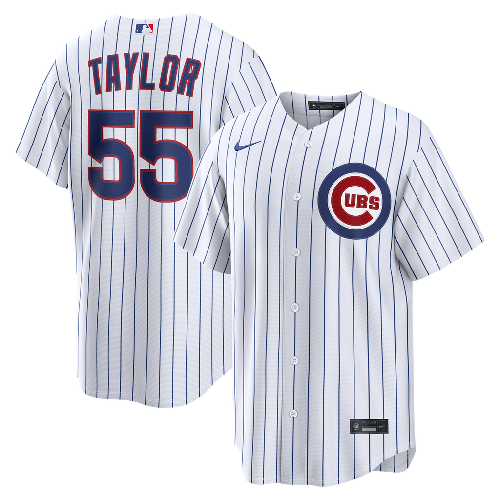 Chicago Cubs Tyrone Taylor Nike White Home Replica Jersey product image 1, provided for visual reference and product detail