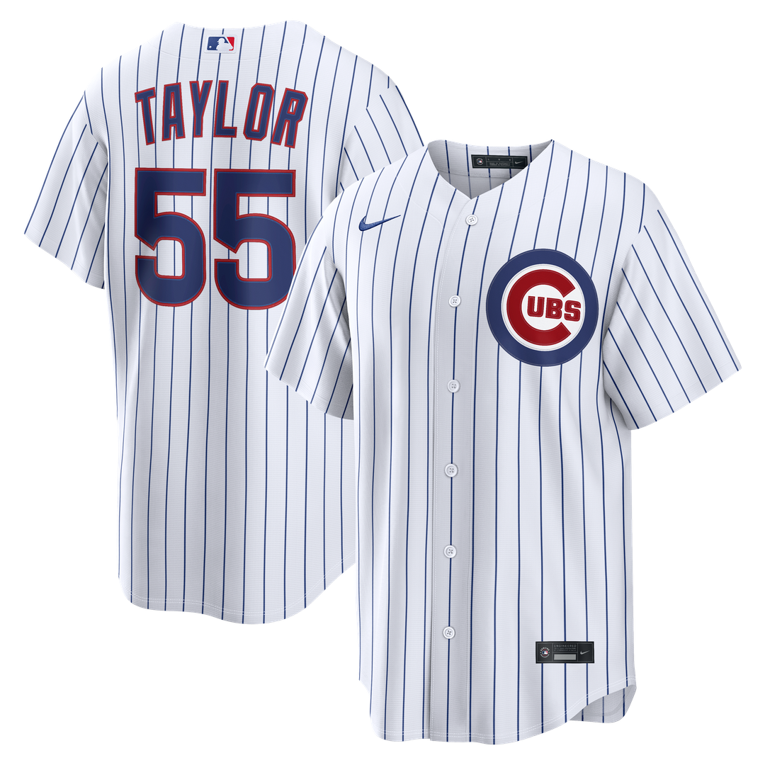 Chicago Cubs Tyrone Taylor Nike White Home Replica Jersey product image 1, provided for visual reference and product detail