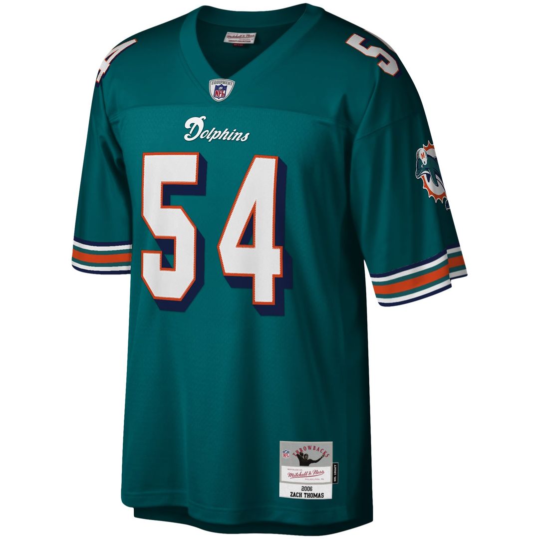 Miami Dolphins Zach Thomas Mitchell & Ness White Legacy Replica Jersey product image 8, provided for visual reference and