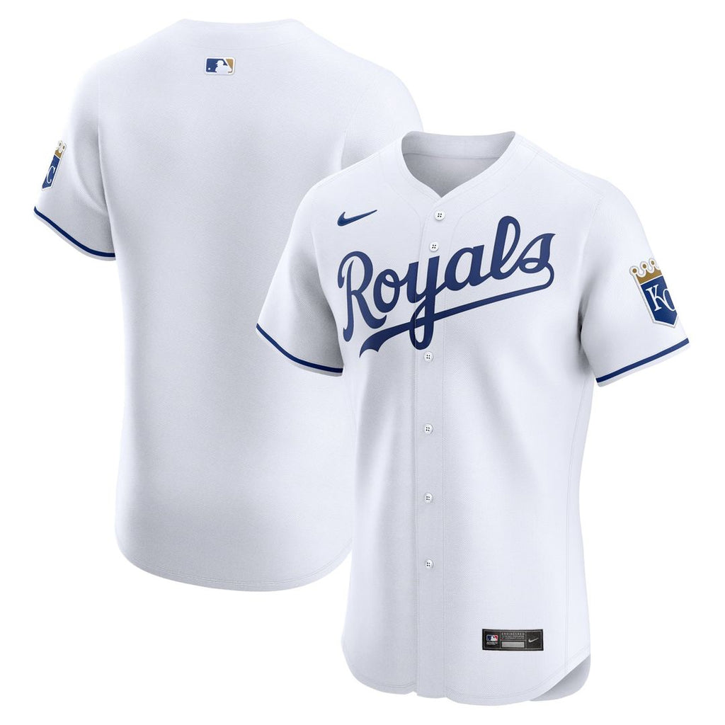 Kansas City Royals Nike White Home Elite Jersey product image 4, provided for visual reference and product detail review