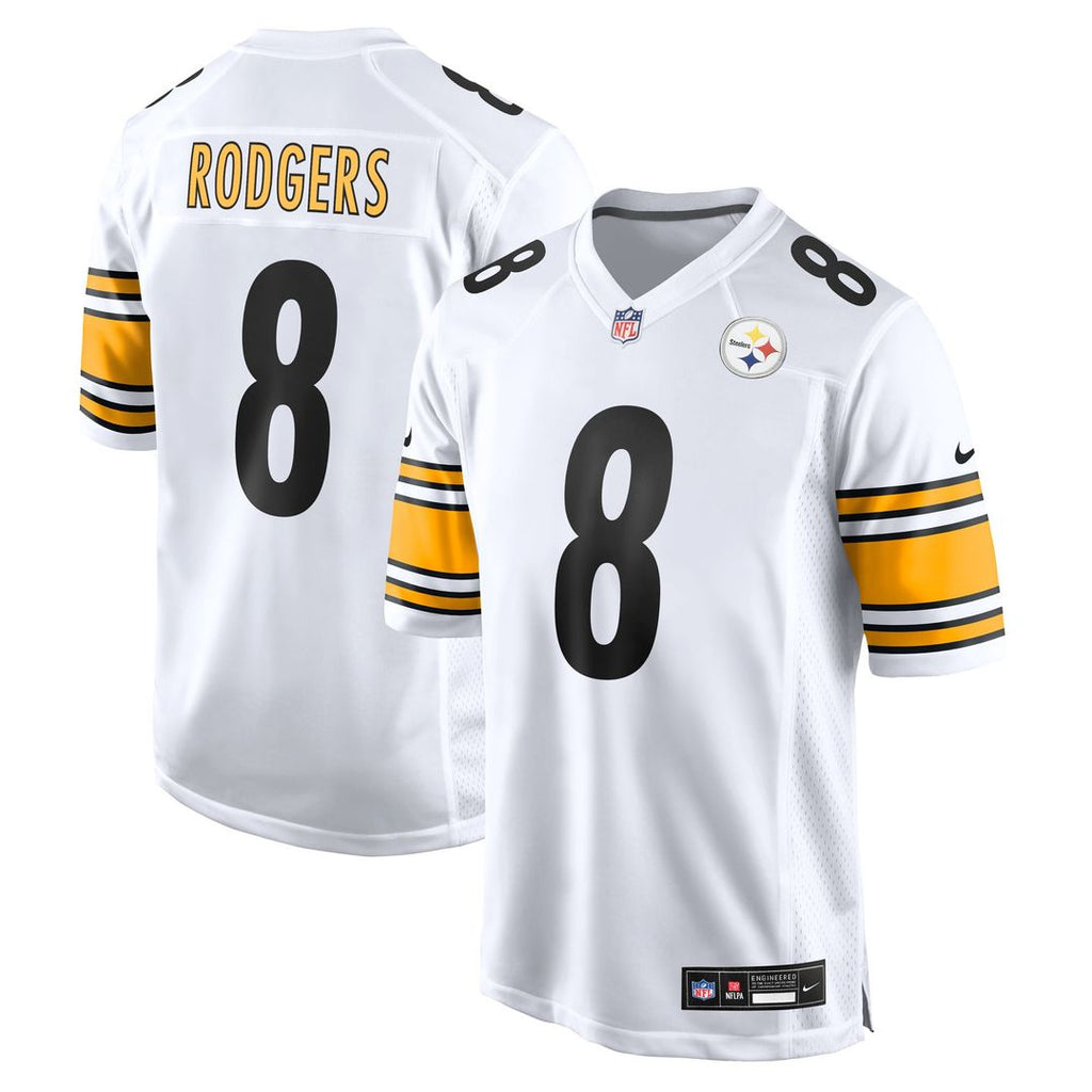 Pittsburgh Steelers Aaron Rodgers Nike White Game Jersey product image 4, provided for visual reference and product detail