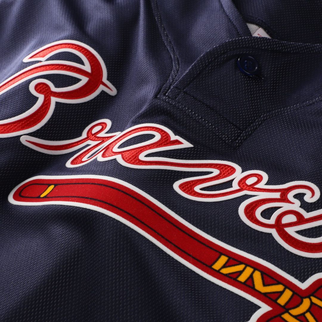 Atlanta Braves Chipper Jones Mitchell & Ness Navy Authentic Batting Practice Jersey product image 4, provided for visual
