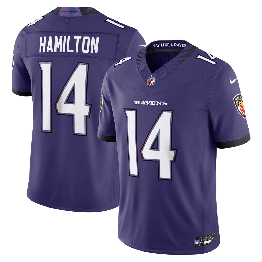 Baltimore Ravens Kyle Hamilton Nike Black Alternate Vapor F.U.S.E. Stitched Limited Jersey product image 7, provided for