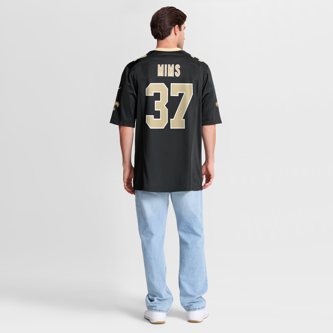 New Orleans Saints Jordan Mims Nike Black Team Game Jersey product image 8, provided for visual reference and product detail