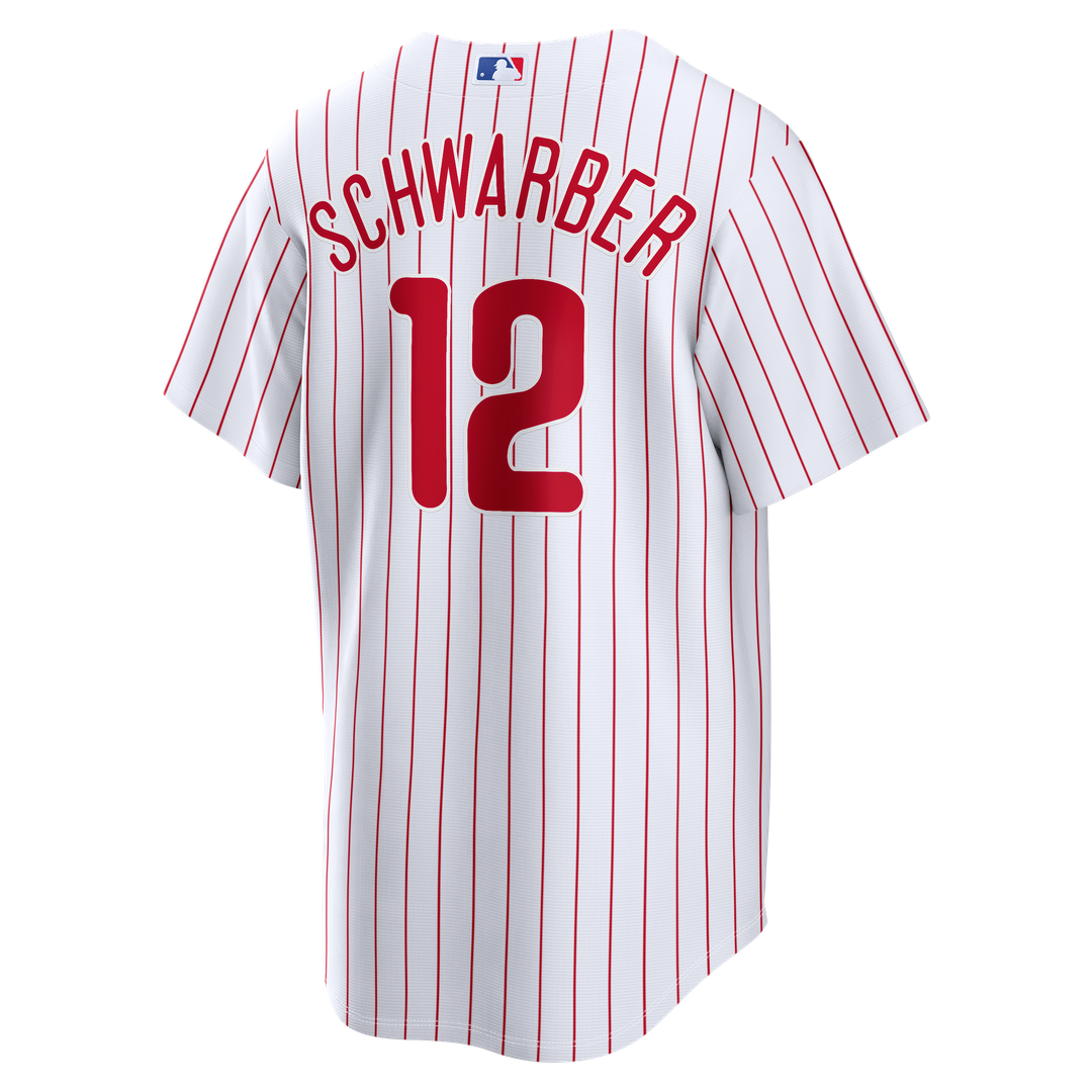 Philadelphia Phillies Kyle Schwarber Nike White Home Replica Jersey product image 3, provided for visual reference and