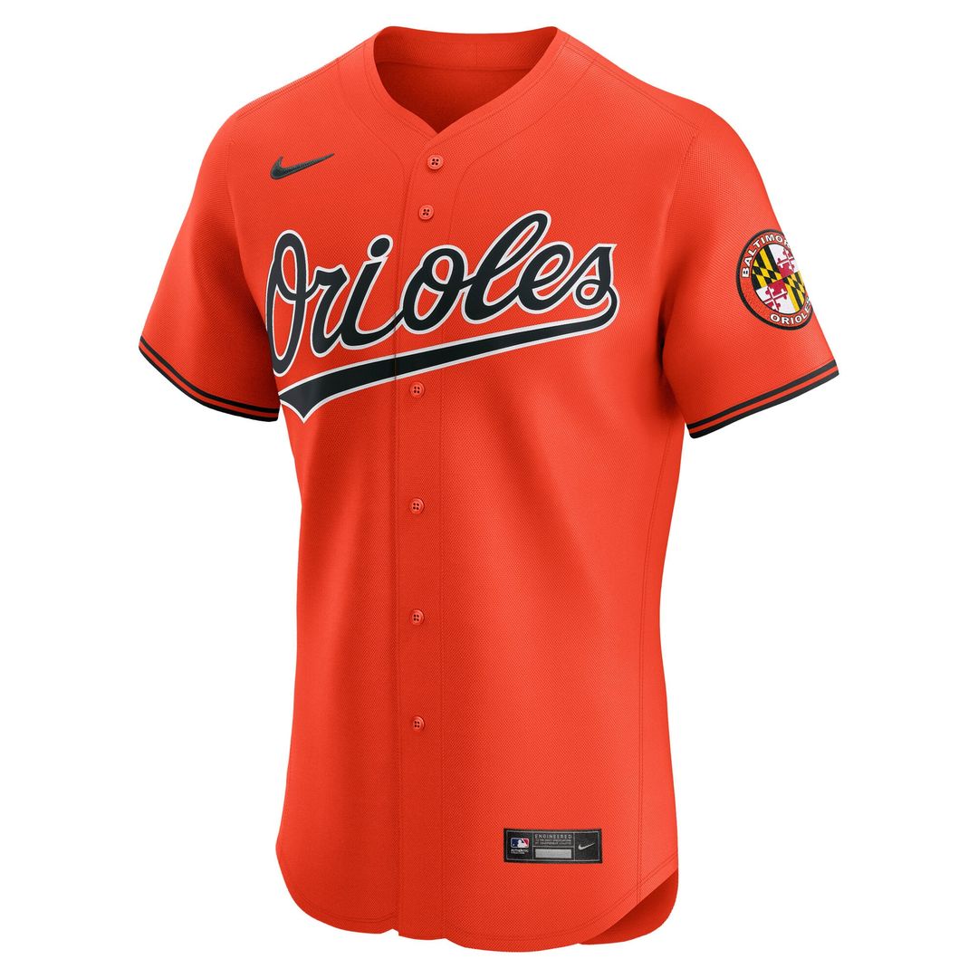 Baltimore Orioles Nike Orange Alternate 2 Elite Jersey product image 2, provided for visual reference and product detail