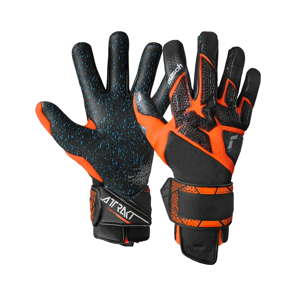 REUSCH Attrakt Fusion Carbon 3D Goalkeeper Gloves - 5570998 7784 product image 1, provided for visual reference and product