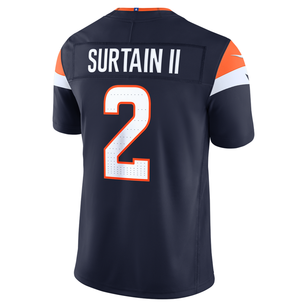 Denver Broncos Pat Surtain II Nike Navy Alternate Vapor F.U.S.E. Stitched Limited Jersey product image 6, provided for