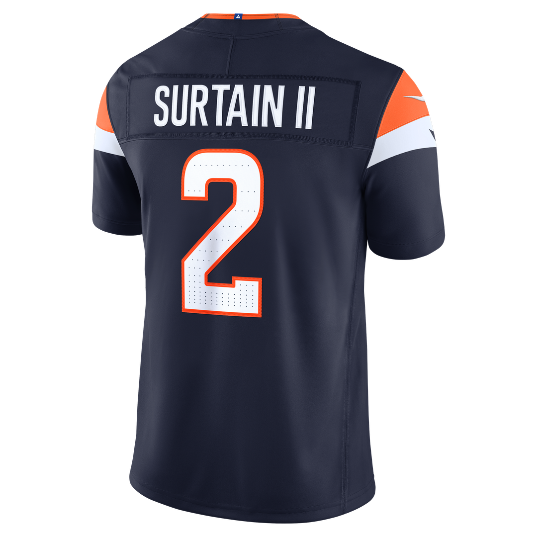 Denver Broncos Pat Surtain II Nike Navy Alternate Vapor F.U.S.E. Stitched Limited Jersey product image 6, provided for