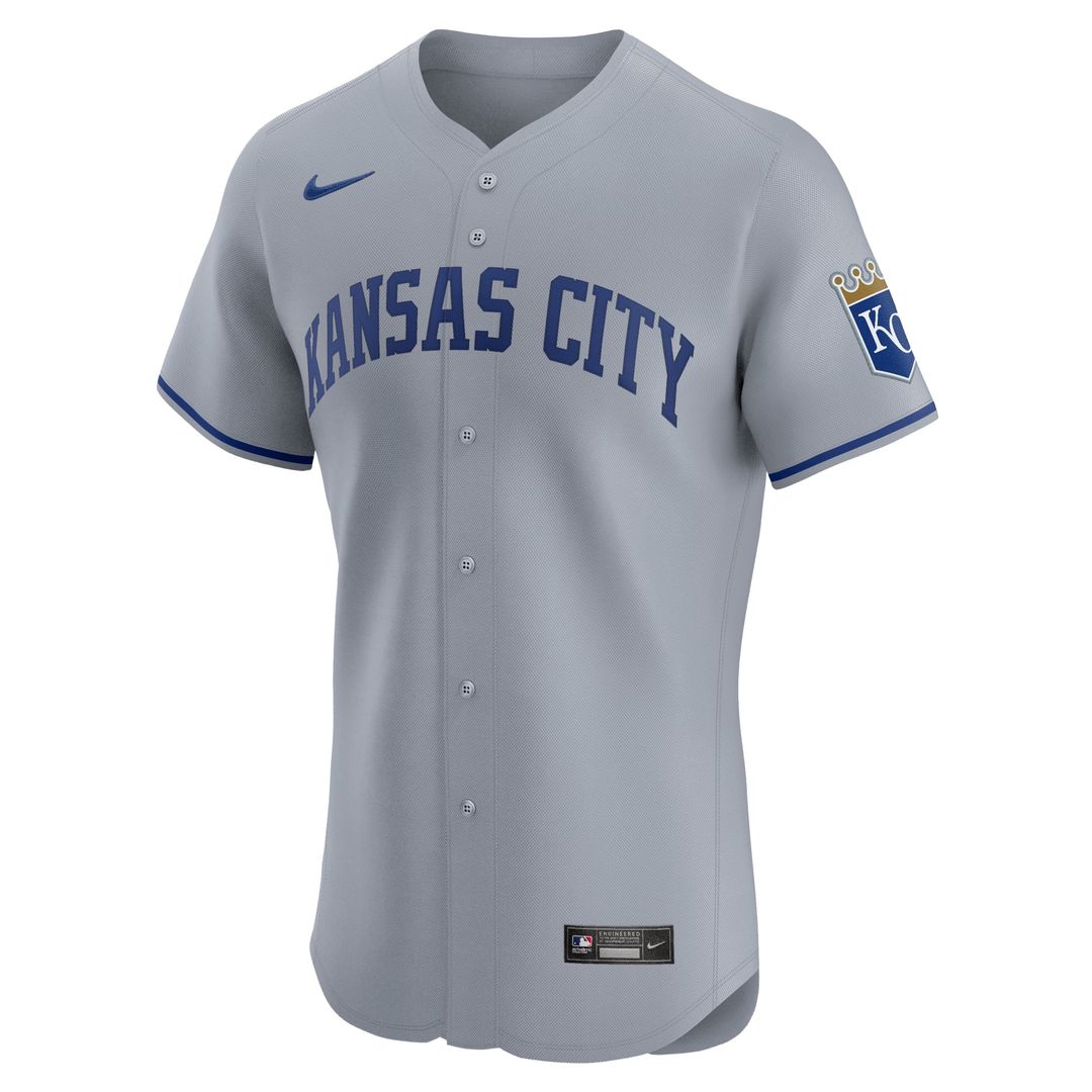 Kansas City Royals Nike White Home Elite Jersey product image 8, provided for visual reference and product detail review