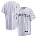Colorado Rockies Nike White Home Blank Replica Jersey product image 1, provided for visual reference and product detail