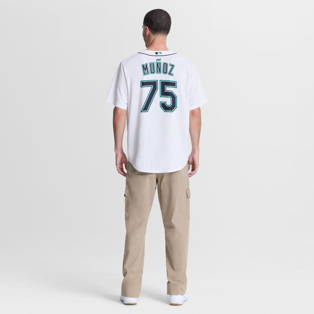 Seattle Mariners Andrés Muñoz Nike White Home Replica Jersey product image 5, provided for visual reference and product