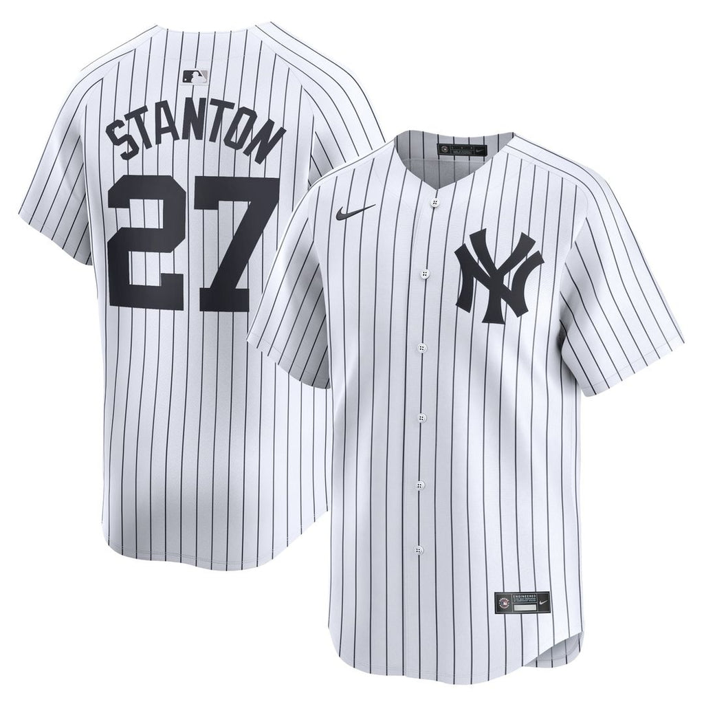 New York Yankees Giancarlo Stanton Nike White Home Limited Player Jersey product image 1, provided for visual reference and