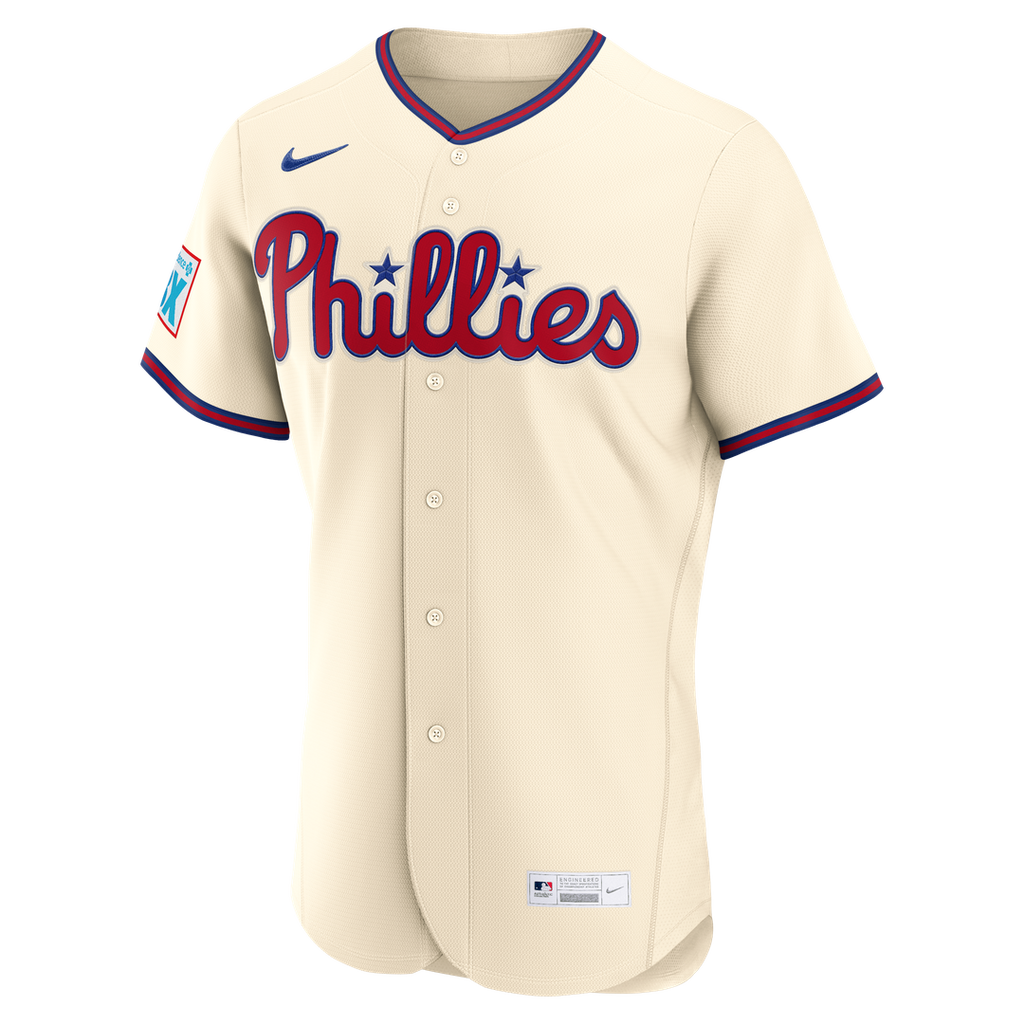 Philadelphia Phillies Bryce Harper Nike White Home Authentic Sponsor Patch Jersey product image 11, provided for visual