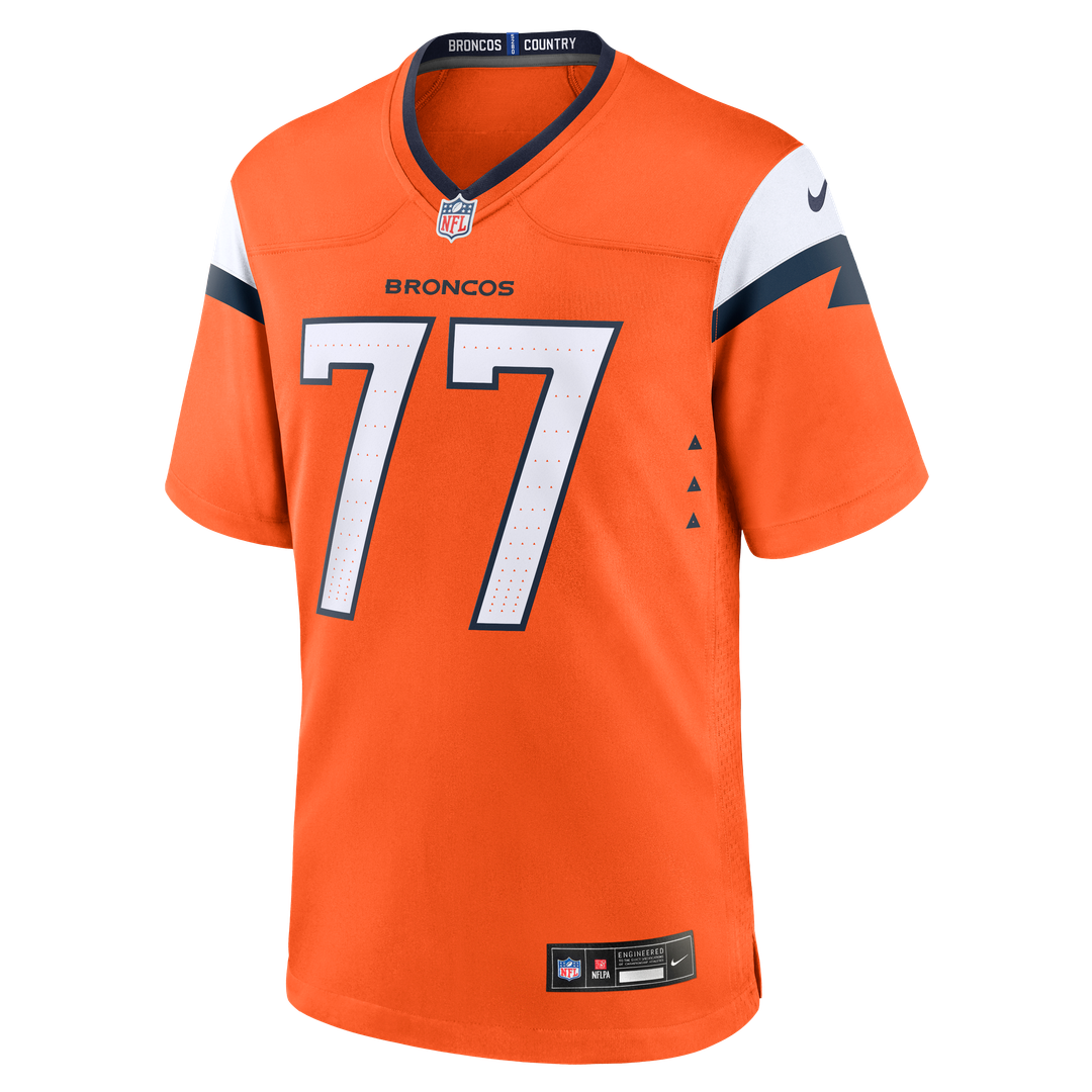 Denver Broncos Quinn Meinerz Nike Orange Team Game Jersey product image 2, provided for visual reference and product detail