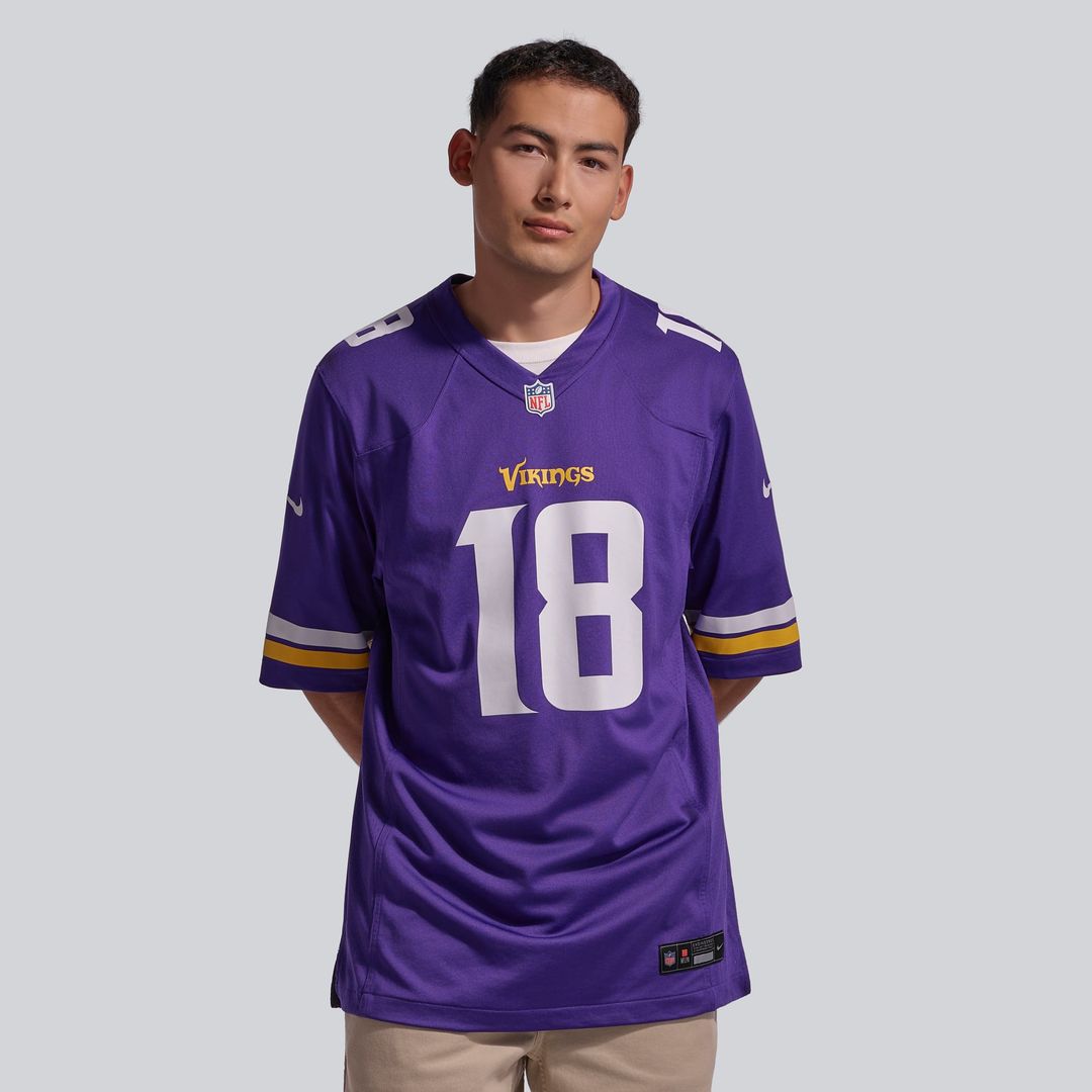 Minnesota Vikings Justin Jefferson Nike Purple Player Game Jersey product image 2, provided for visual reference and product