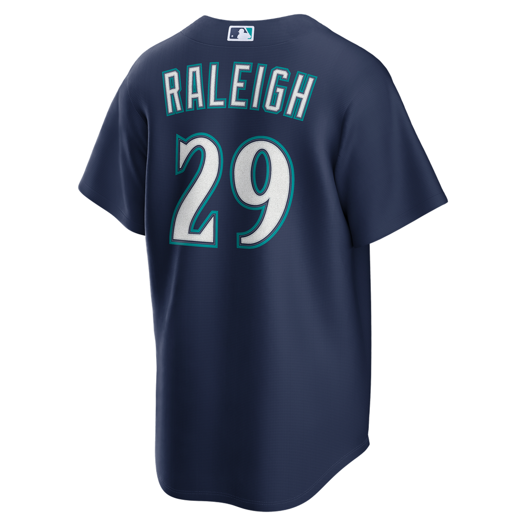 Seattle Mariners Cal Raleigh Nike Teal Alternate Replica Jersey product image 12, provided for visual reference and product