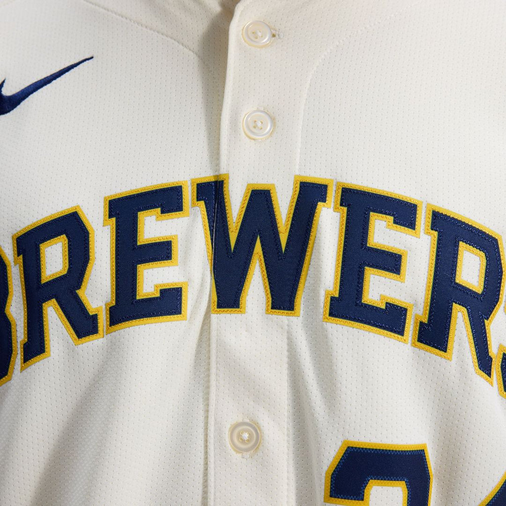 Milwaukee Brewers William Contreras Nike Cream Home Limited Player Jersey product image 11, provided for visual reference
