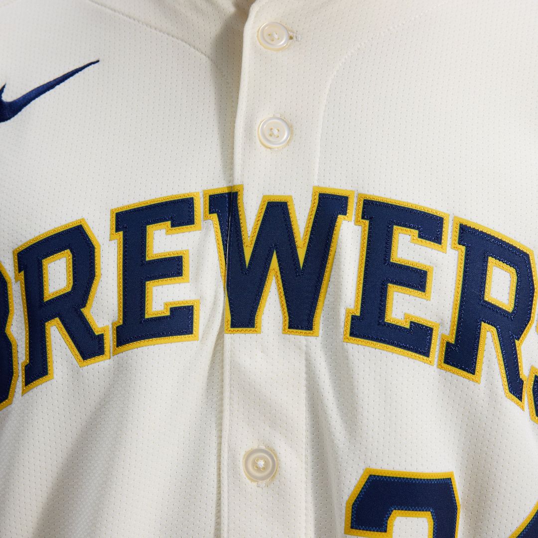 Milwaukee Brewers William Contreras Nike Cream Home Limited Player Jersey product image 11, provided for visual reference