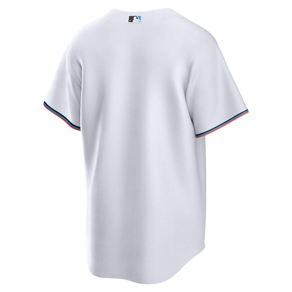 Miami Marlins Nike White Home Big & Tall Replica Jersey product image 3, provided for visual reference and product detail