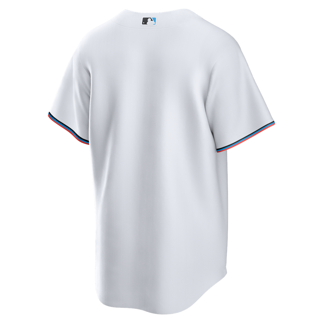 Miami Marlins Nike White Home Big & Tall Replica Jersey product image 3, provided for visual reference and product detail