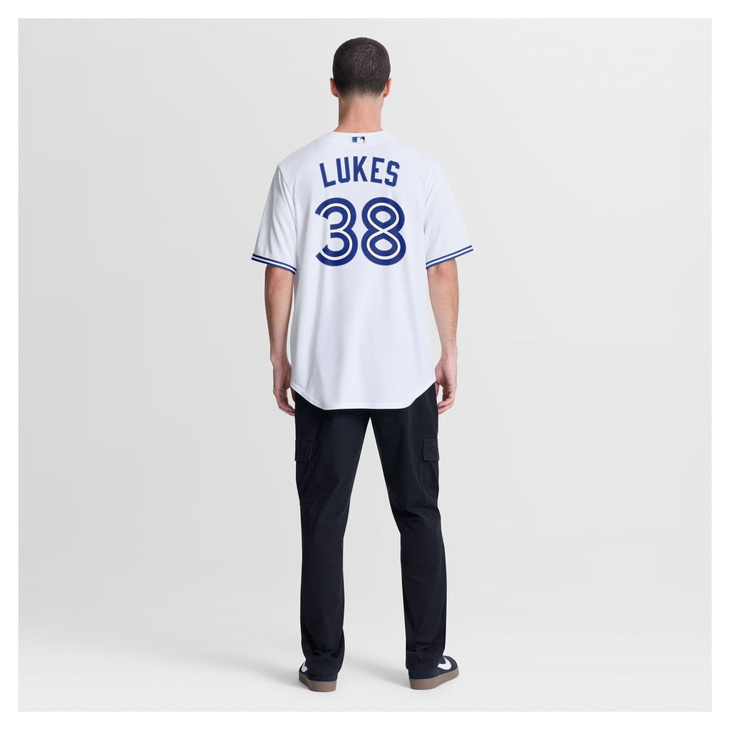Toronto Blue Jays Nathan Lukes Nike White Home Replica Jersey product image 5, provided for visual reference and product