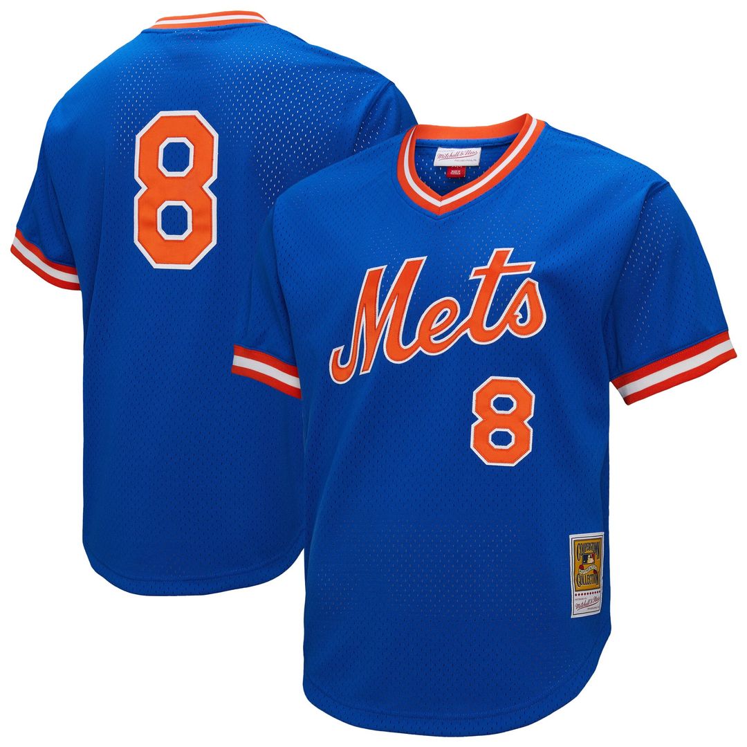 New York Mets Gary Carter Mitchell & Ness Royal Big & Tall Cooperstown Collection Mesh Batting Practice Jersey product image