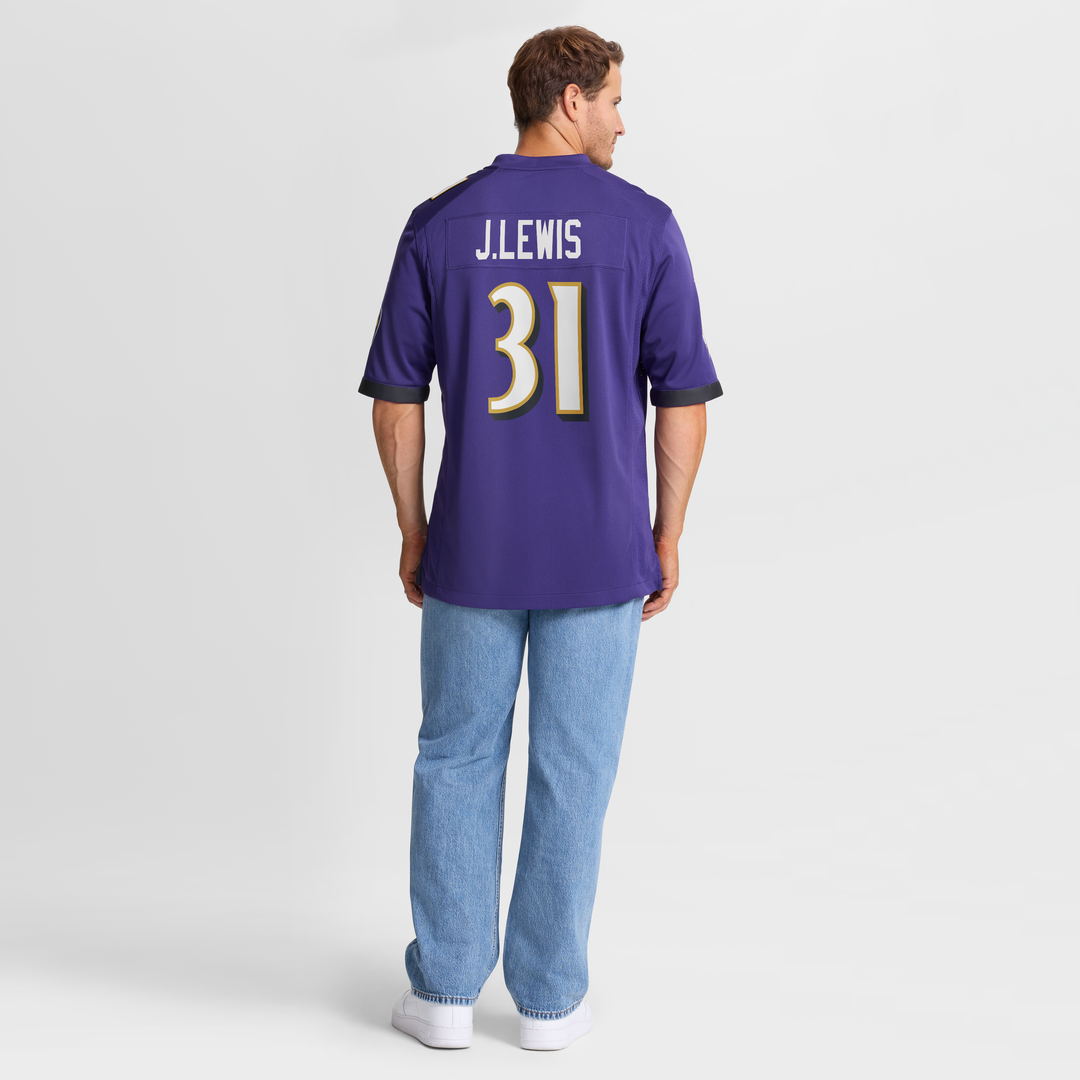 Baltimore Ravens Jamal Lewis Nike Purple Game Retired Player Jersey product image 8, provided for visual reference and