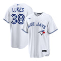 Toronto Blue Jays Nathan Lukes Nike White Home Replica Jersey product image 1, provided for visual reference and product