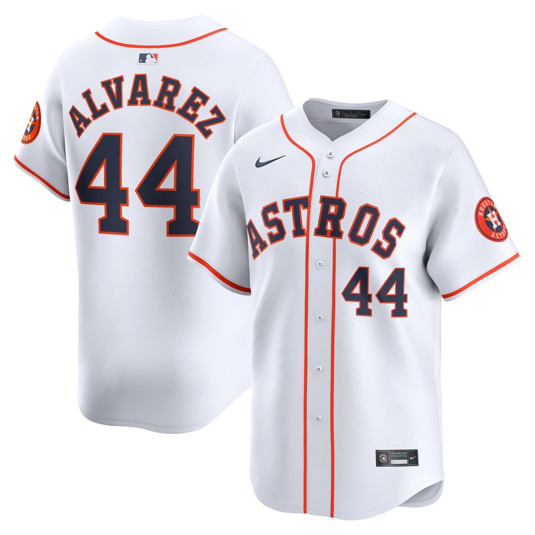 Houston Astros Yordan Alvarez Nike White Home Limited Player Jersey product image 1, provided for visual reference and