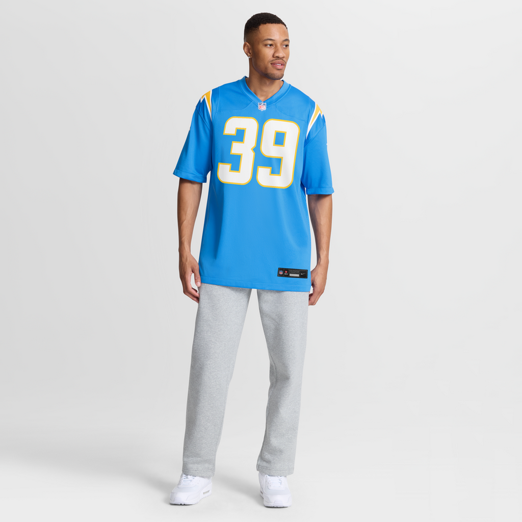 Los Angeles Chargers Eric Rogers Nike Powder Blue Team Game Jersey product image 7, provided for visual reference and