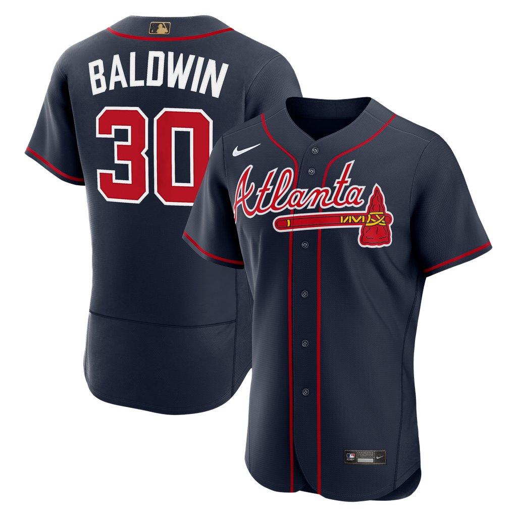 Atlanta Braves Drake Baldwin Nike Navy Alternate MLB Awards Authentic Jersey product image 1, provided for visual reference