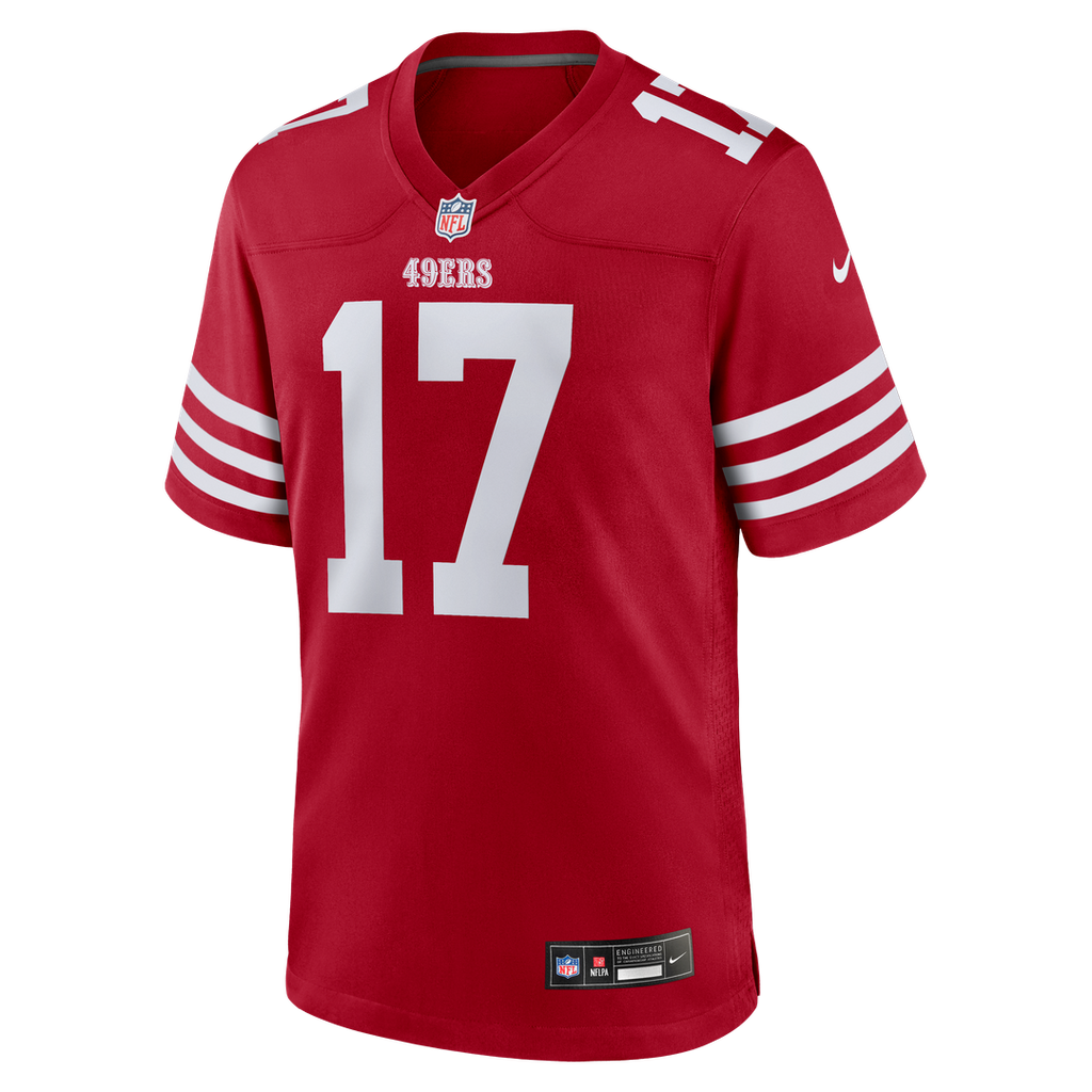 San Francisco 49ers Jordan Watkins Nike Scarlet Team Game Jersey product image 2, provided for visual reference and product