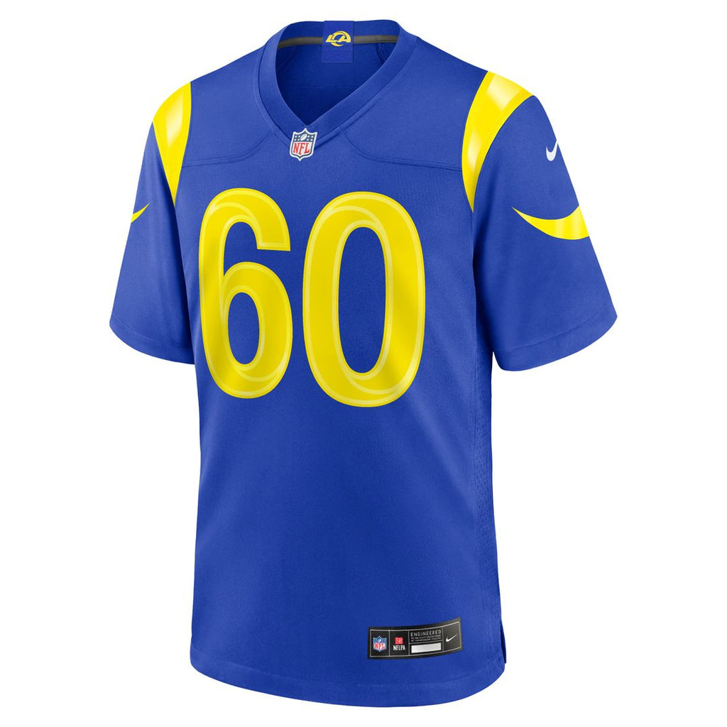 Los Angeles Rams Wyatt Bowles Nike Royal Team Game Jersey product image 2, provided for visual reference and product detail