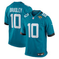 Jacksonville Jaguars Carter Bradley Nike Teal Team Game Jersey product image 1, provided for visual reference and product