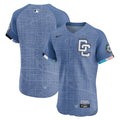 Washington Nationals Nike Blue 2025 City Connect Elite Jersey product image 1, provided for visual reference and product