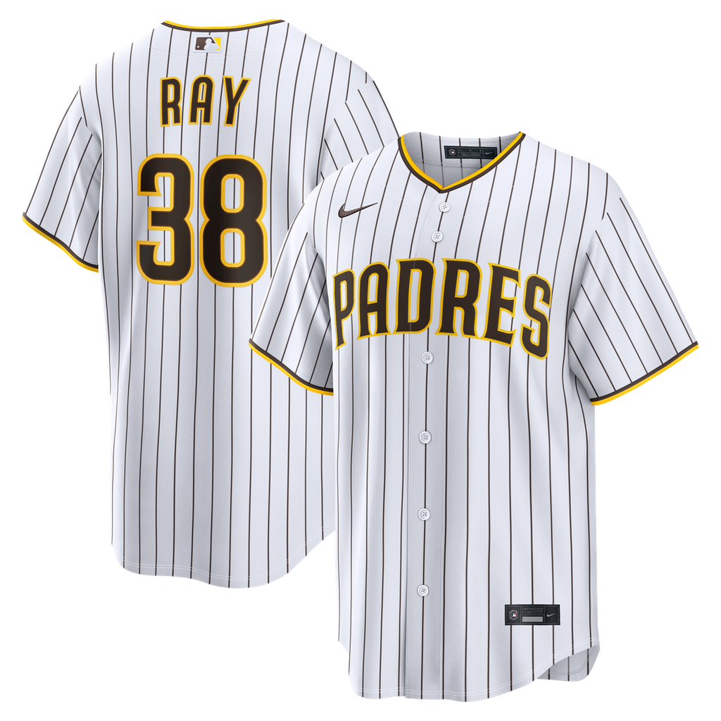 San Diego Padres Robbie Ray Nike White Home Replica Jersey product image 1, provided for visual reference and product detail