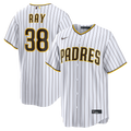 San Diego Padres Robbie Ray Nike White Home Replica Jersey product image 1, provided for visual reference and product detail