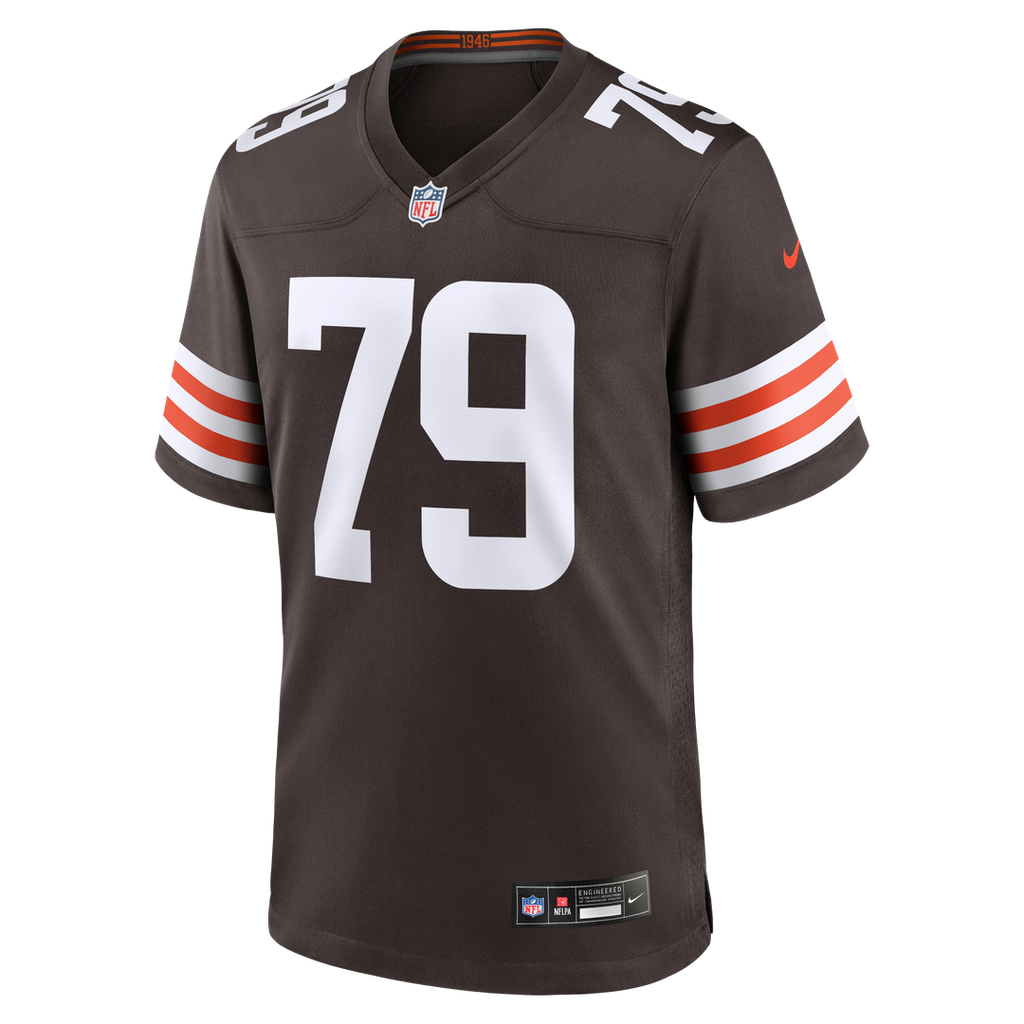Cleveland Browns Dawand Jones Nike Brown Team Game Jersey product image 2, provided for visual reference and product detail