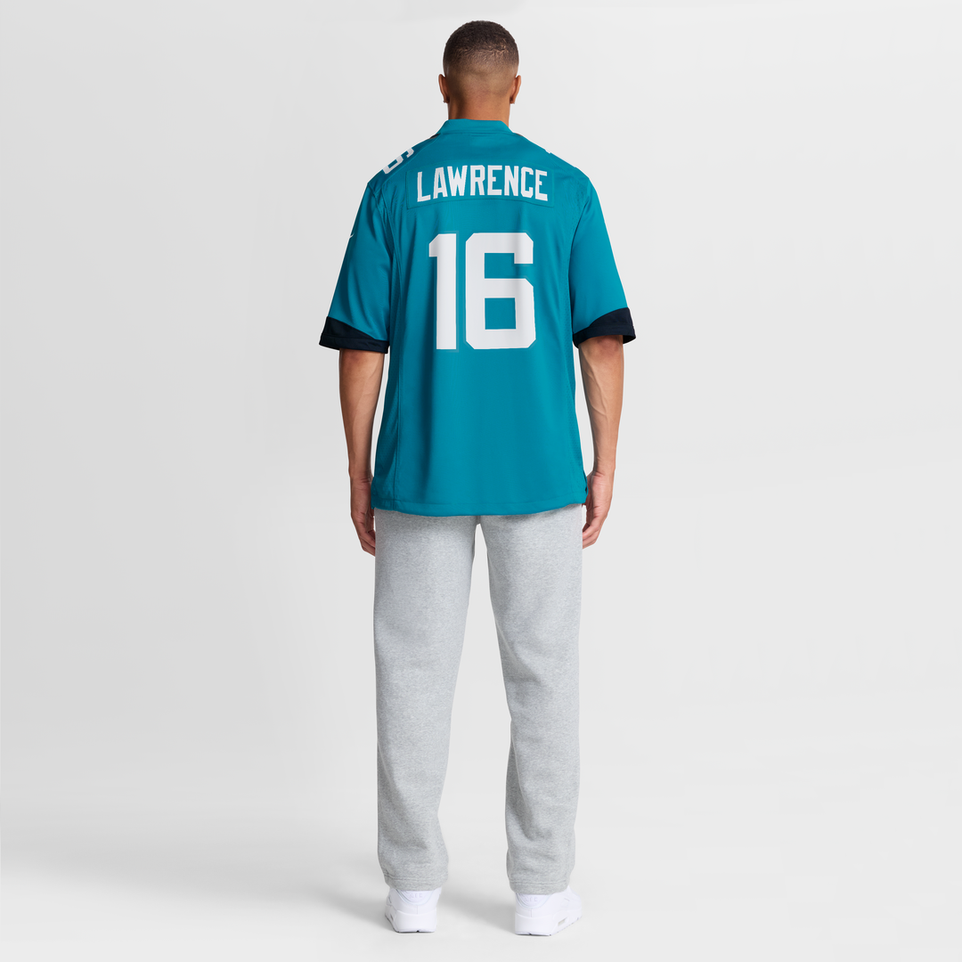 Jacksonville Jaguars Trevor Lawrence Nike Teal Game Jersey product image 8, provided for visual reference and product detail