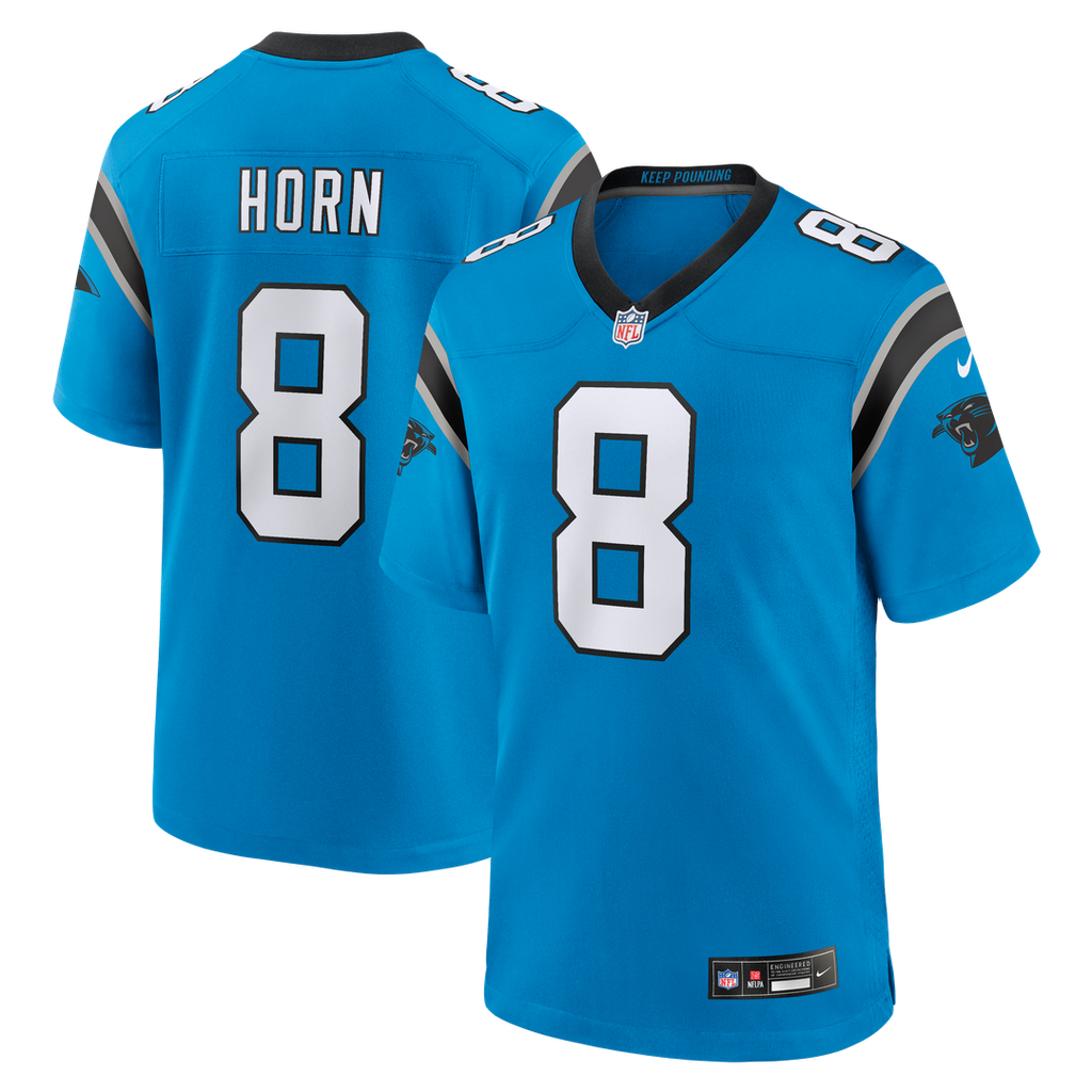 Carolina Panthers Jaycee Horn Nike Blue Alternate Game Jersey product image 1, provided for visual reference and product