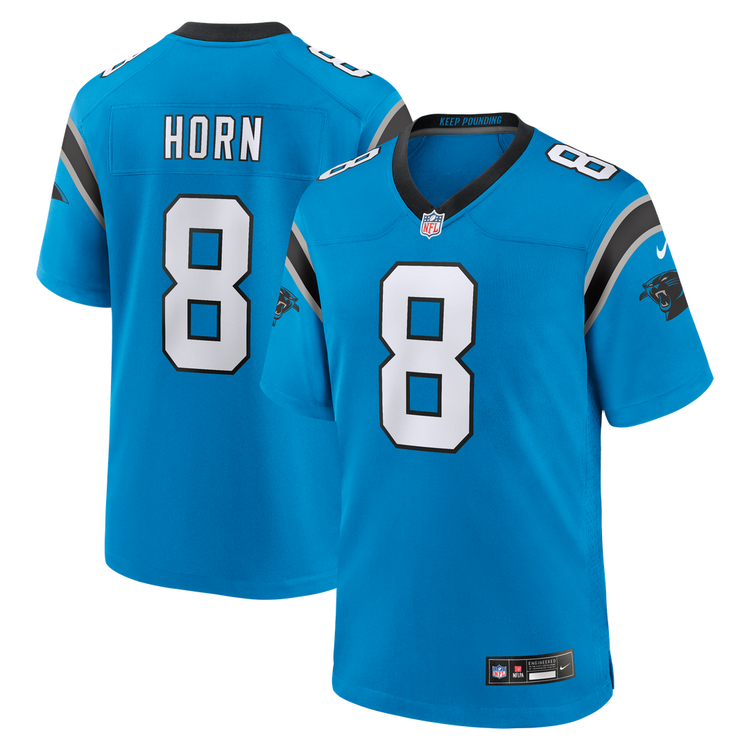 Carolina Panthers Jaycee Horn Nike Blue Alternate Game Jersey product image 1, provided for visual reference and product