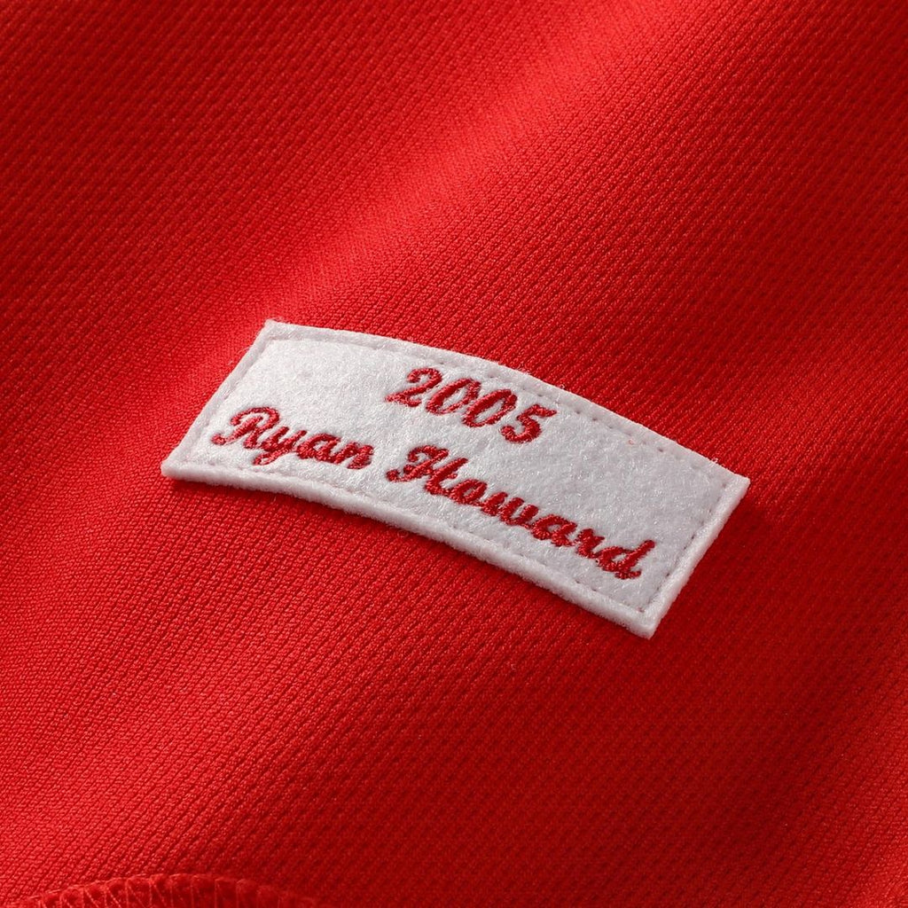 Philadelphia Phillies Ryan Howard Mitchell & Ness Red Cooperstown Collection Batting Practice Jersey product image 6,
