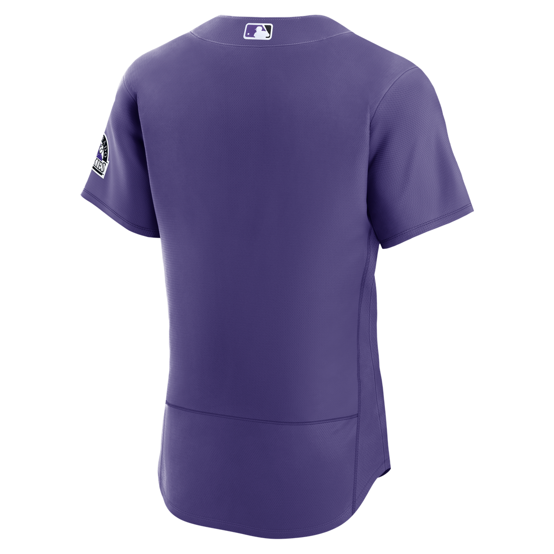 Colorado Rockies Nike Purple Alternate Authentic Jersey product image 4, provided for visual reference and product detail