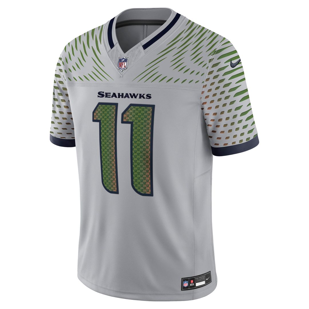 Seattle Seahawks Jaxon Smith-Njigba Nike Gray Rivalries Collection Stitched Limited Jersey product image 2, provided for