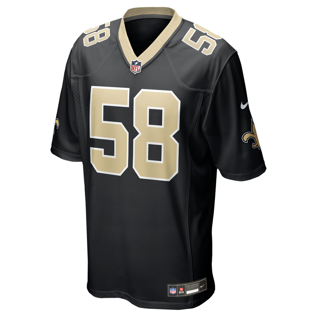 New Orleans Saints Chris Rumph II Nike Black Team Game Jersey product image 2, provided for visual reference and product
