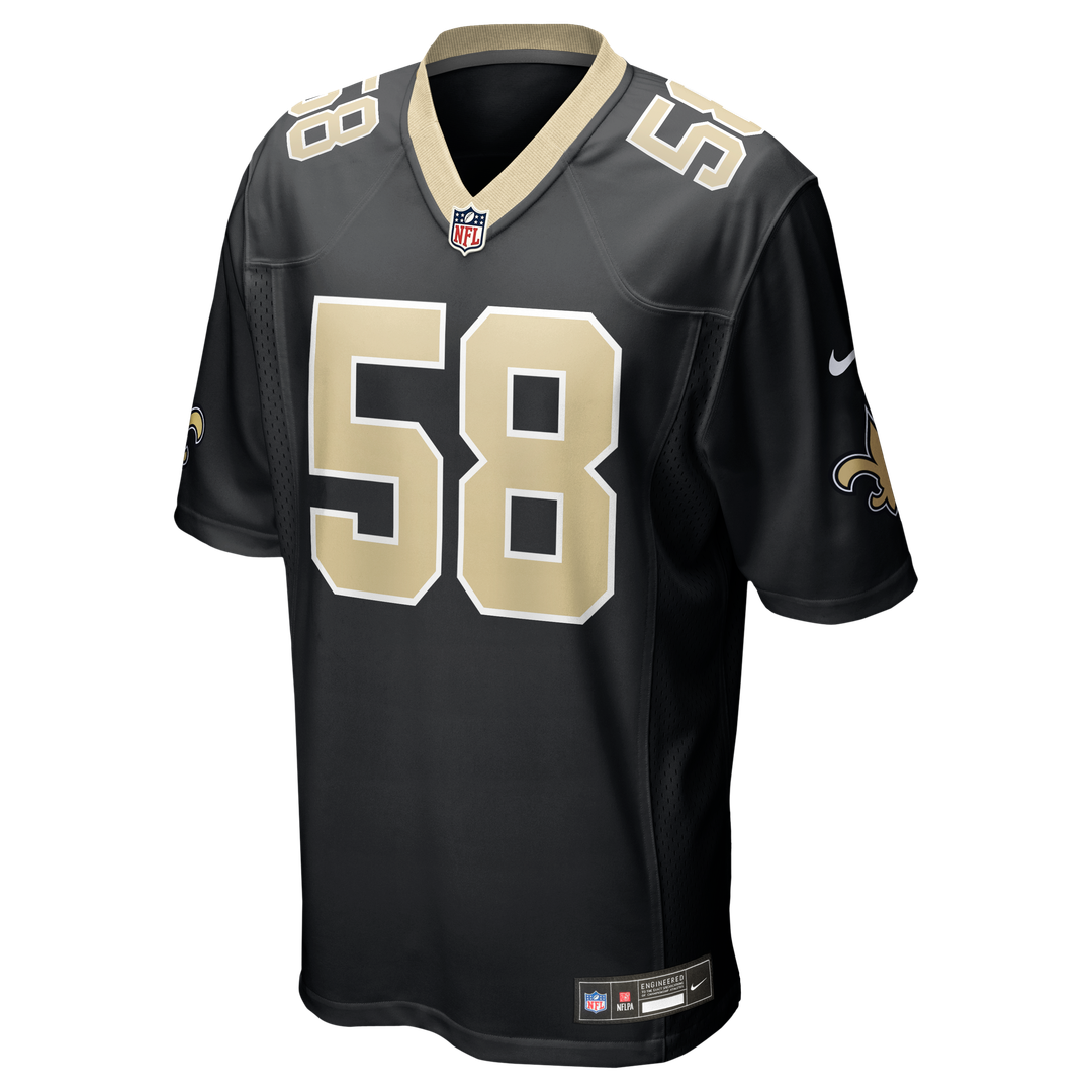 New Orleans Saints Chris Rumph II Nike Black Team Game Jersey product image 2, provided for visual reference and product
