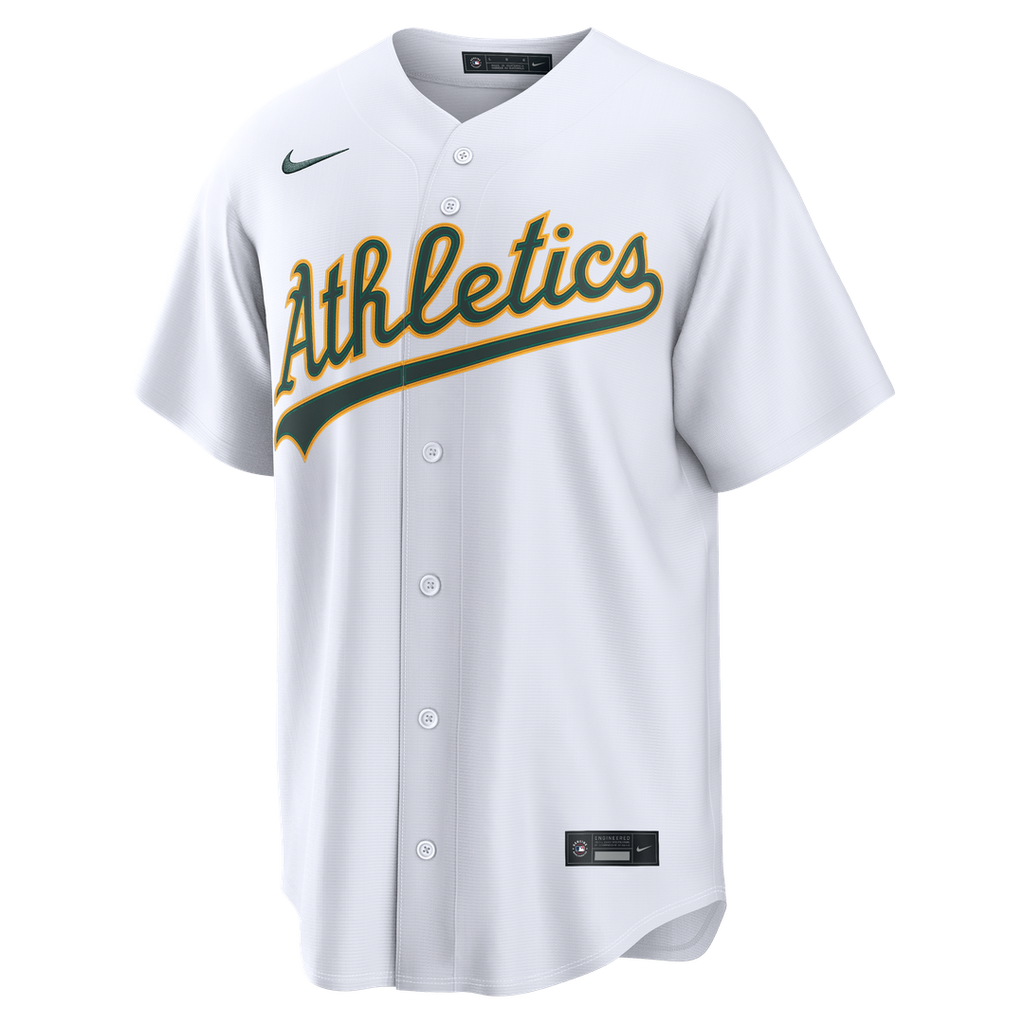 Athletics Nick Kurtz Nike White Home Replica Jersey product image 2, provided for visual reference and product detail review